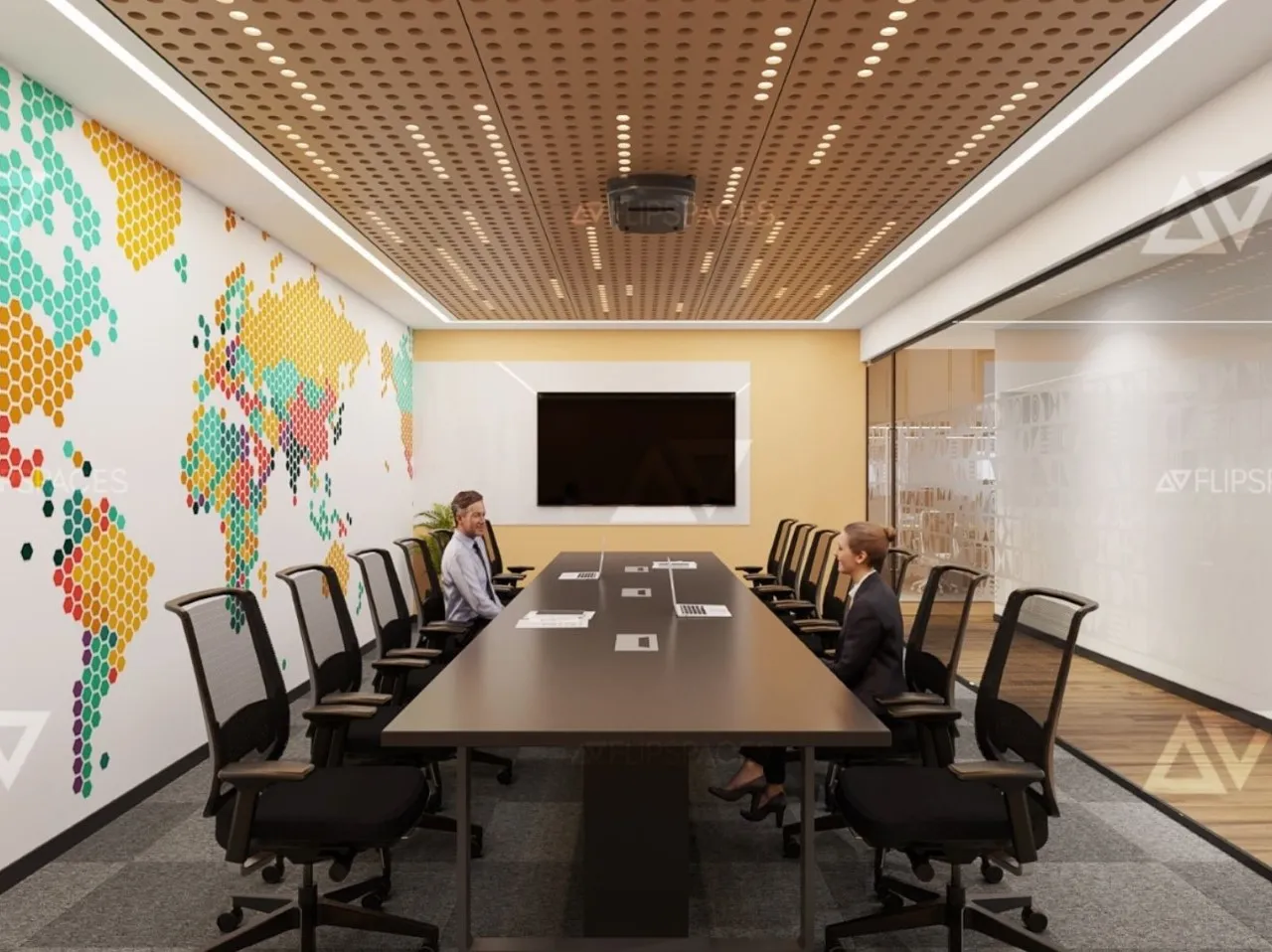 Conference room designed by Flipspaces